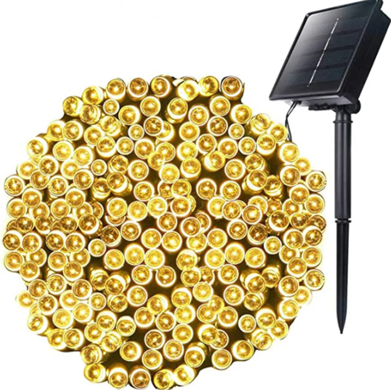 100 LED Solar String Lights with Green Wire for Outdoor Garden Decoration
